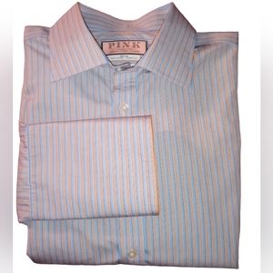 Thomas Pink Double Cuff Dress Shirt size 16 34.5